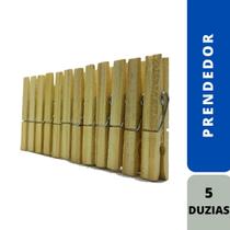 Prendedor De Roupa Madeira 5 Duzias