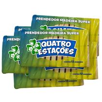 Prendedor de Roupa Madeira Grande 120 Unidades 10 Dúzias Resistente Sustentável Uso Diário
