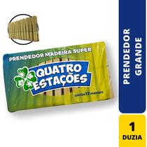 Prendedor de roupa madeira grande un - CV Descartareis