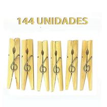 Prendedor De Roupa Madeira Pacote com 144 Unidades - AGUIA BRANCA