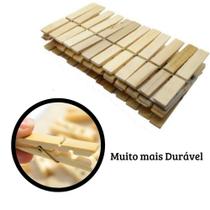 Prendedor De Roupa Madeira Pregador Varal Grampo Lavanderia multiuso MADEIRA