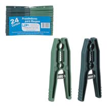 Prendedor De Roupa Plástico Pregador Grande - 24 Unidades