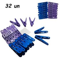 Prendedor De Roupa Plástico Varal Pregador Com 32 Unidades