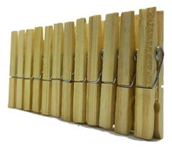 Prendedor De Roupa Pregador De Madeira P/ Varal 60 Unidades