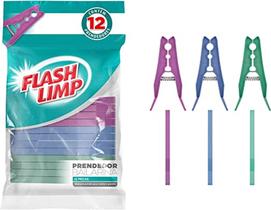 Prendedor De Roupas Classic Com 12 Unidades Flash Limp