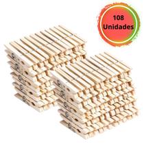 Prendedor de Roupas de Madeira 108 unidades Madeira Ecológica