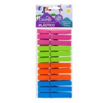 Prendedor De Roupas De Plástico Com 12 UN Colorido Casa Mia Prendedor De Roupas De Plástico Com 12 UN Colorido Casa Mia