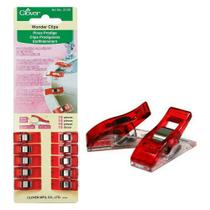 Prendedor de Tecido Clover Médio Vermelho C/10 3155