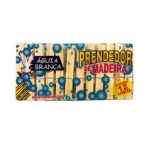 Prendedor em Madeira/Metal com 12 Unidades - Águia Branca