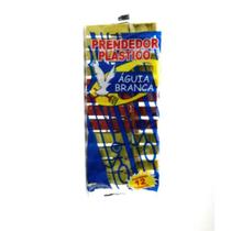 Prendedor em Plástico/Metal Rosa e Amarelo com 12 Unidades- Águia Branca