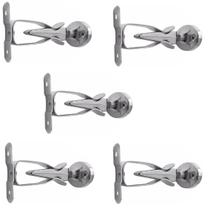 Prendedor Fixador Trava Porta Para Rodapé Parede em aço kit 5 unidades