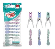 Prendedor flash limp leaf emborrachado 10 pc. lav3789