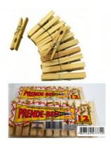 Prendedor madeira gigantao c/12