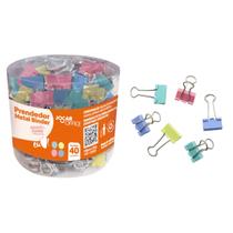 Prendedor Metal Binder Colorido 19mm Pote com 40 Un Jocar Office