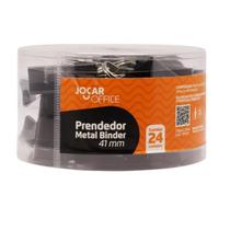 Prendedor Metal Binder Preto 41Mm Pote/24 Un Jocar Office