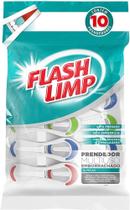 Prendedor Multiuso Emborrachado Branco Com 10 Peças Flash Limp