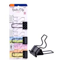 PRENDEDOR PAPEL BINDER CLIP BRW BD2510 25mm - CARTELA COM 6un