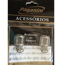 Prendedor Partitura Clipets Microfone Ppt086 Metal Paganini