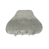 Prendedor Piranha de Cabelo Médio 6cm Shine Prata Brilhante