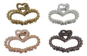 Prendedor Piranha Presilha Coração Bolinha Plastico Abs