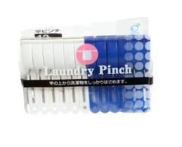 Prendedor Plástico de Roupas com 12 Peças em 02 Cores