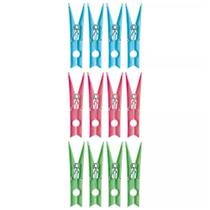 Prendedor Plástico Maxi 12 Peças - 6062 - MOR