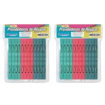 Prendedor Pregador De Roupa Plastico Resistente 48 Unidades - Arqplast