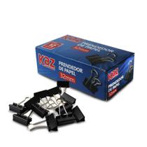 Prendedor Preto de Papel 32 mm Com 12 Unidades - kAZ