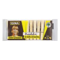 Prendedor roupa madeira gina com 12 un Prendedor roupa madeira gina com 12 un