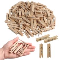 Prendedores de roupa de madeira KIMOBER 6cm 100PCS para fotos e artesanato