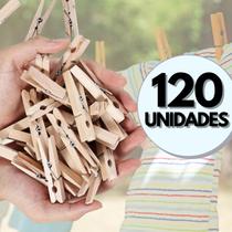 Prendedores de Roupa de Madeira Natural Resistência e Sustentabilidade 60 72 120 Unidades Pregador 7cm Econômico