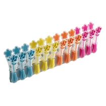 Prendedores de Roupas Flowers 12 UN Resistentes e Fácil