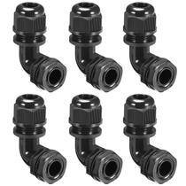 Prensa-cabo LeMotech M12 ajustável 90 para cabo de 4-8 mm em nylon Prensa-cabo LeMotech M12 ajustável 90 para cabo de 4-8 mm em nylon
