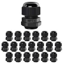 Prensa-cabos LeMotech NPT 1/4" à prova dágua 4-8 mm, pacote com 20 Prensa-cabos LeMotech NPT 1/4" à prova dágua 4-8 mm, pacote com 20