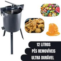 Prensa de Banha Torresmo Frutas Favo Mel Manual 12 Litros Espremedor Zatti