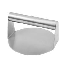 Prensa de hambúrguer de aço inoxidável, prensa de hambúrguer com alça para cozinhar na grelha plana, acessórios de grelha para fazer bife, evitar ferrugem e fácil de limpar Prensa de hambúrguer de aço inoxidável, prensa de hambúrguer com alça para cozinhar na grelha plana, acessórios de grelha para fazer bife, evitar ferrugem e fácil de limpar