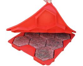 Prensa de hambúrguer e freezer em forma de contêiner e armazene Burger Master
