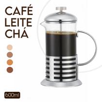 Prensa Francesa 600 ml Com Tampa Multiuso Café Leite Chá Cremoso Cafeteira