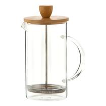 Prensa Francesa 600ml Vidro com Tampa Bambu