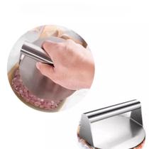 Prensa Smash Burger Aço Inox Escovado Liso Hamburgueria