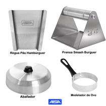 Prensa Smash Burger Régua Pão Abafador Modelador De Ovo G7