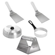 Prensa Smash Burguer Abafador Espátula Anel Modelador De Ovo G22