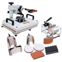 Prensa Térmica Sublimação 8 em 1 Plana Camiseta Caneca Boné Prato - 110v