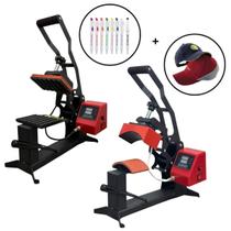 Prensa Térmica Sublimadora Multifuncional 2x1 Boné e Canetas IWPTS2X1BC 220V Importway