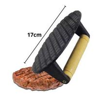 Prensador Amassador De Ferro Fundido P/ Bife Carne Hambúrger