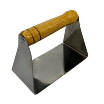 Prensador Amassador Para Carne Hambúrger Smash Burguer de Inox