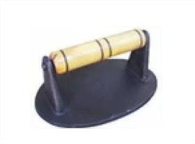 Prensador Bife Ferro Fundido Cabo Madeira Sanduíche Prensador Bife Ferro Fundido Cabo Madeira Sanduíche