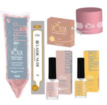 Preparadores Volia + Fibra De Vidro + Refil Gel Nude + Pote - Vòlia