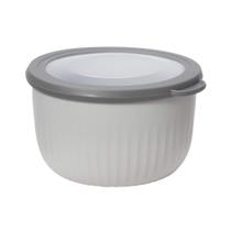 Prepare, armazene e sirva a tigela de plástico Oggi 1.3L Lt Grey com tampa