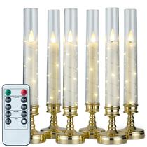 Prerish 6 Velas LED sem Chama com Controle Remoto e Timer